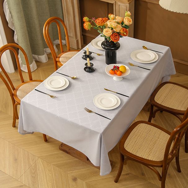 Tovaglia antiscivolo in poliestere – Design moderno con pizzo quadrato, antimacchia e resistente al calore, per tavoli da pranzo e da caffè_voghion.com