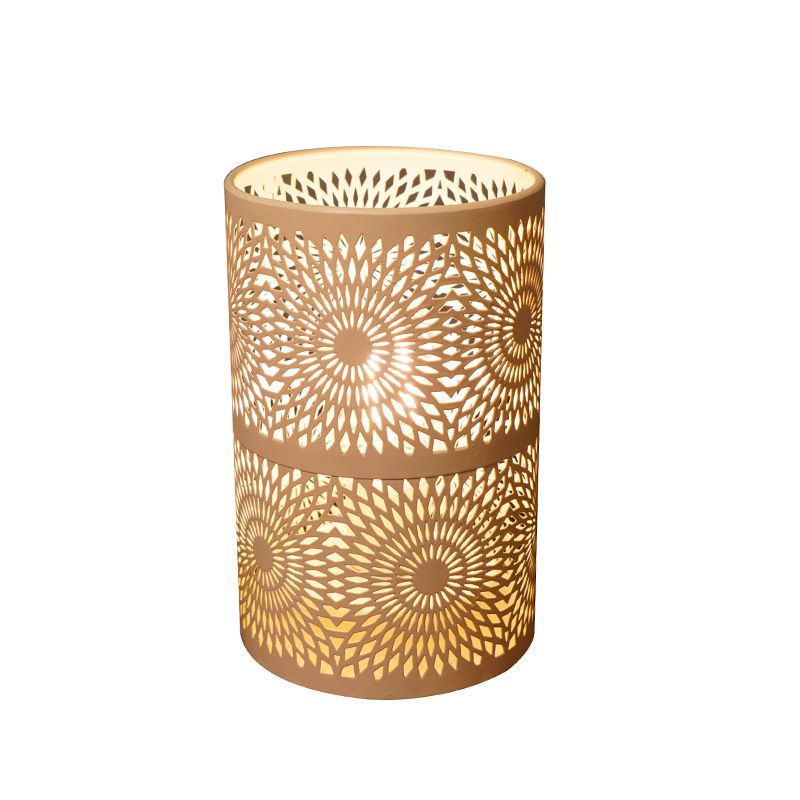 Portacandele creativi in ferro cavo, lanterna a vento semplice, lanterna bianca, ornamenti, regalo romantico per la casa_voghion.com