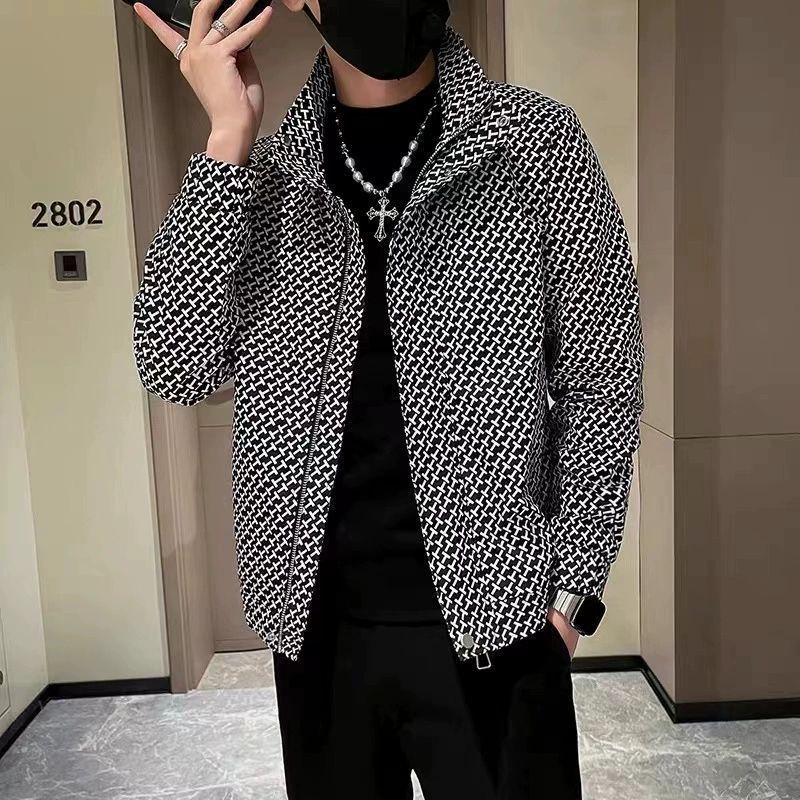 Spring And Autumn Casual Ruffian Handsome Jacket Trendy Ruffian Handsome Versatile Men's Gown 2024 New Trendy Brand Suit Coat Ins_voghion.com