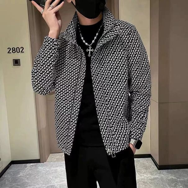 Spring And Autumn Casual Ruffian Handsome Jacket Trendy Ruffian Handsome Versatile Men's Gown 2024 New Trendy Brand Suit Coat Ins_voghion.com