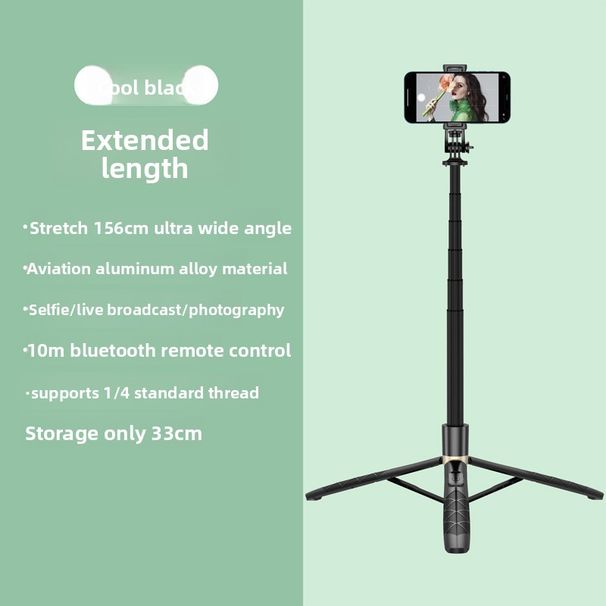 Mobile Phone Bluetooth Selfie Stick Live Broadcast Floor-to-ceiling Integrated Tripod Travel Portable Photo Artifact Outdoor_voghion.com