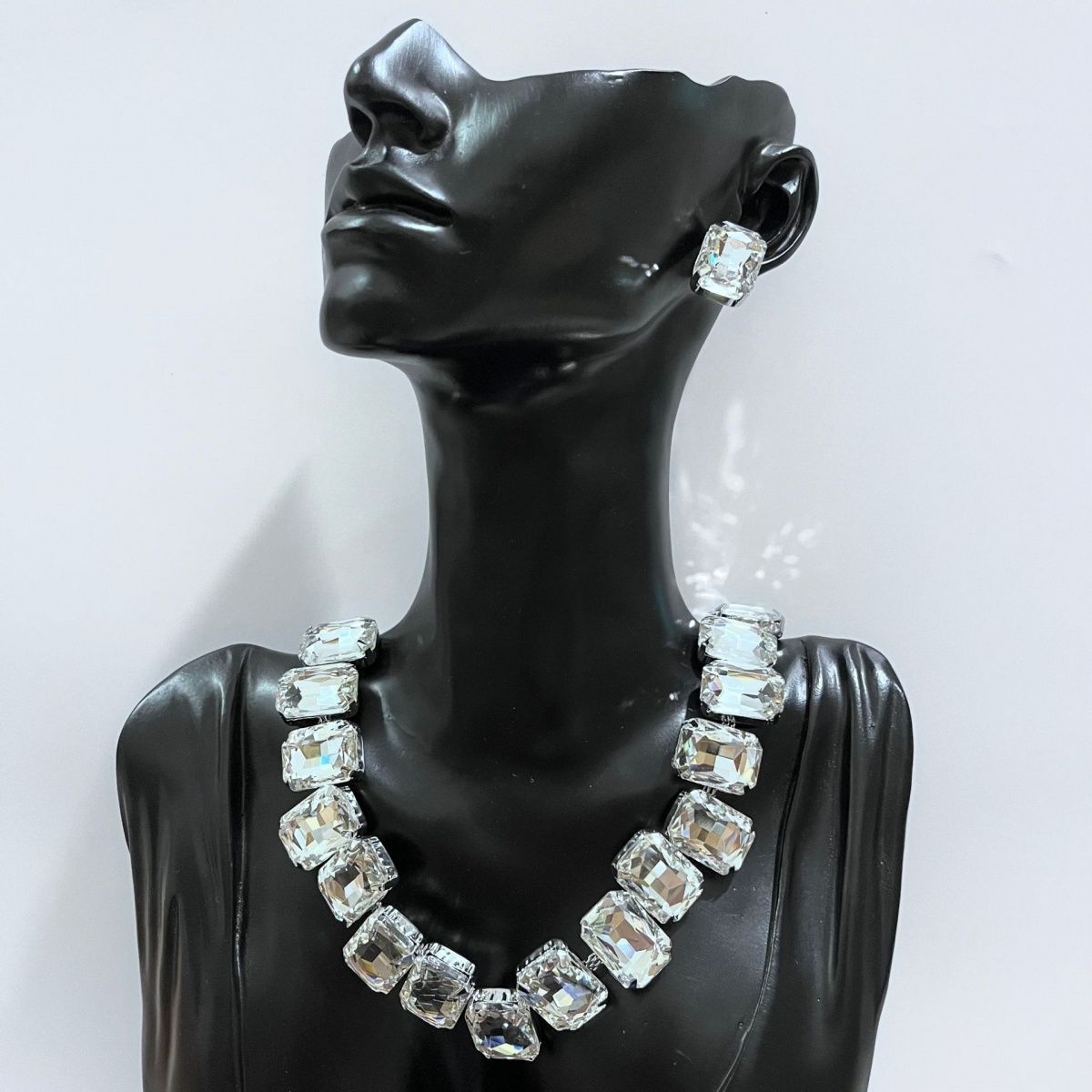 Collana da donna con collana personalizzata di alta qualità, con strass retrò, luce e diamanti esagerati_voghion.com