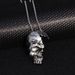 Dark Gothic Death God Demon Hand Stainless Steel Necklace Trendy Skull Fish Knife Inlaid Diamond Pendant_voghion.com