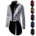 Elegante giacca blazer con paillettes da uomo per smoking, banchetti, discoteche e spettacoli - Design alla moda slim fit in vari colori_voghion.com