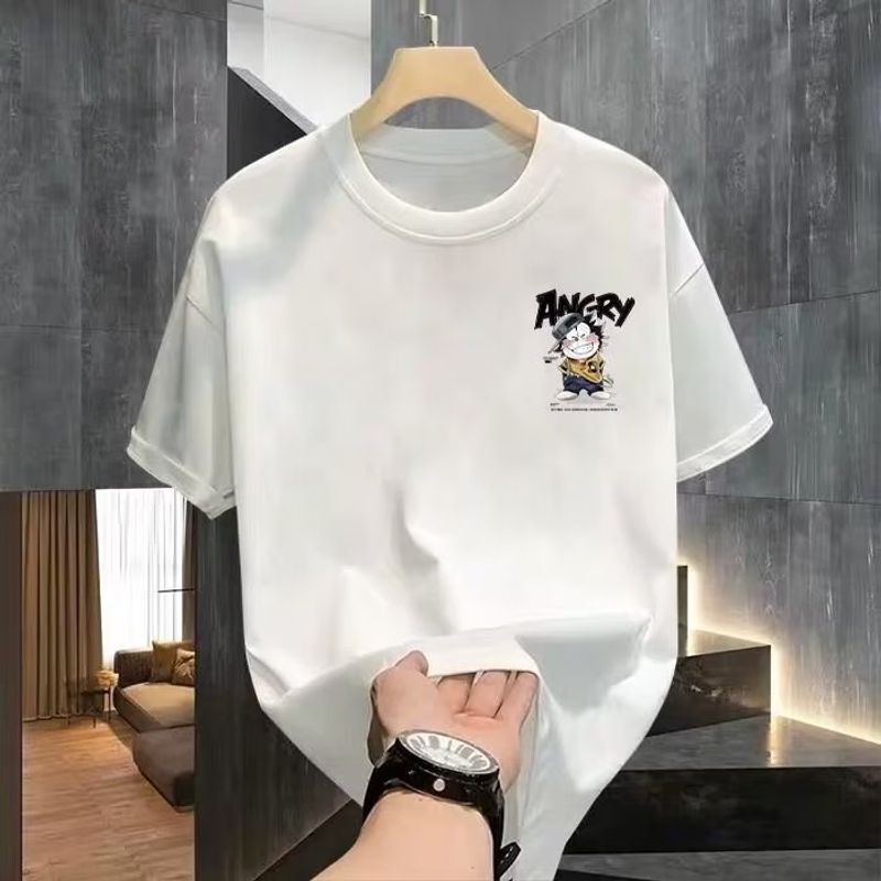 Hochwertiges Herren-T-Shirt mit Rundhalsausschnitt und kurzen Ärmeln aus 100 % Baumwolle_voghion.com