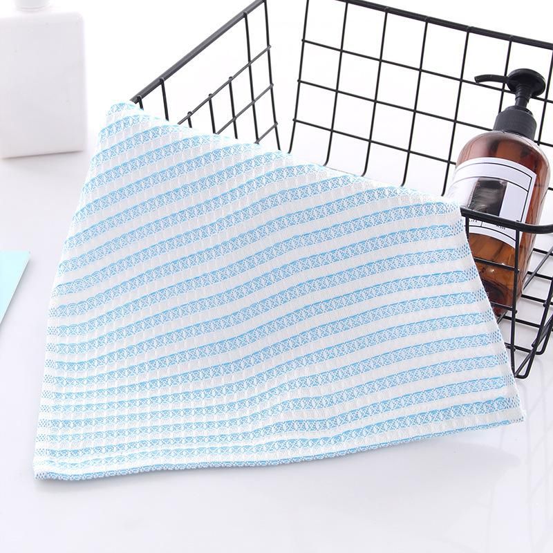 Waffle Weave Dish Cloth Bamboo Fiber Cleaning Towels Oil Resistant Quick Dry Reusable 6 Pack For Kitchen Dishwashing_voghion.com
