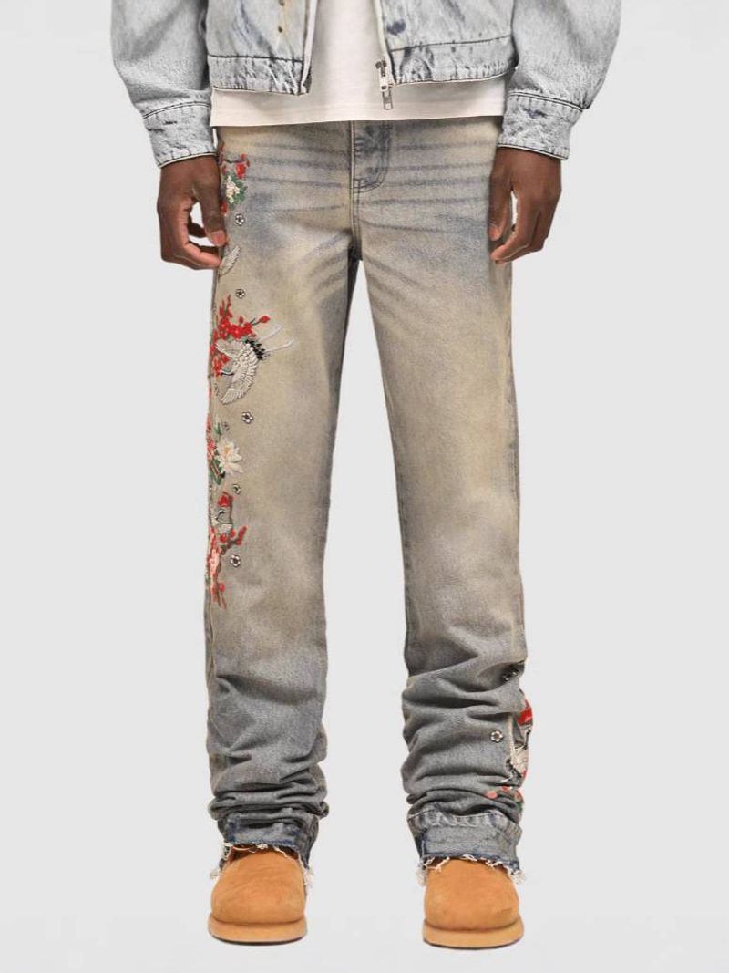 Men's Clothing High Street Cat Whisker Baggy Jeans Neutral Retro Straight Jeans Men And Women Loose Wide Legs_voghion.com