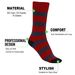 Cotton Crew Socks With Stripe Patterned Casual Socks 1 Pair_voghion.com