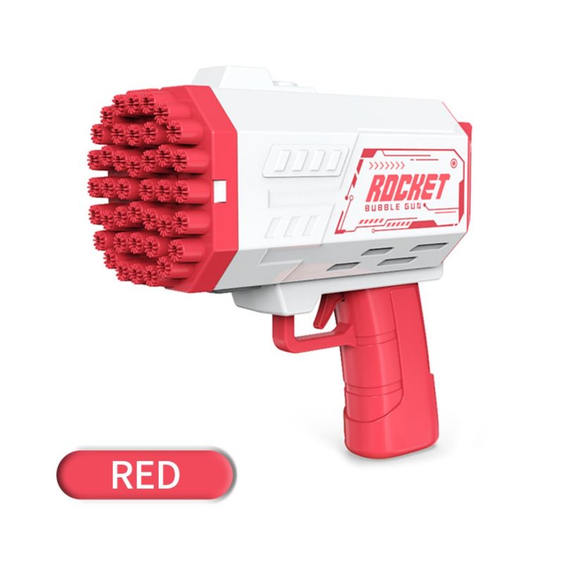 Pistola sparabolle a razzo con 40 fori - Macchina sparabolle spaziale per bambini, giochi all'aperto, bomboniere e regali di compleanno_voghion.com