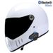 Capacete de motocicleta retrô integral com certificação 3C e Bluetooth – Capacete Cruiser clássico para homens e mulheres (preto fosco, preto brilhante, cinza titânio)_voghion.com