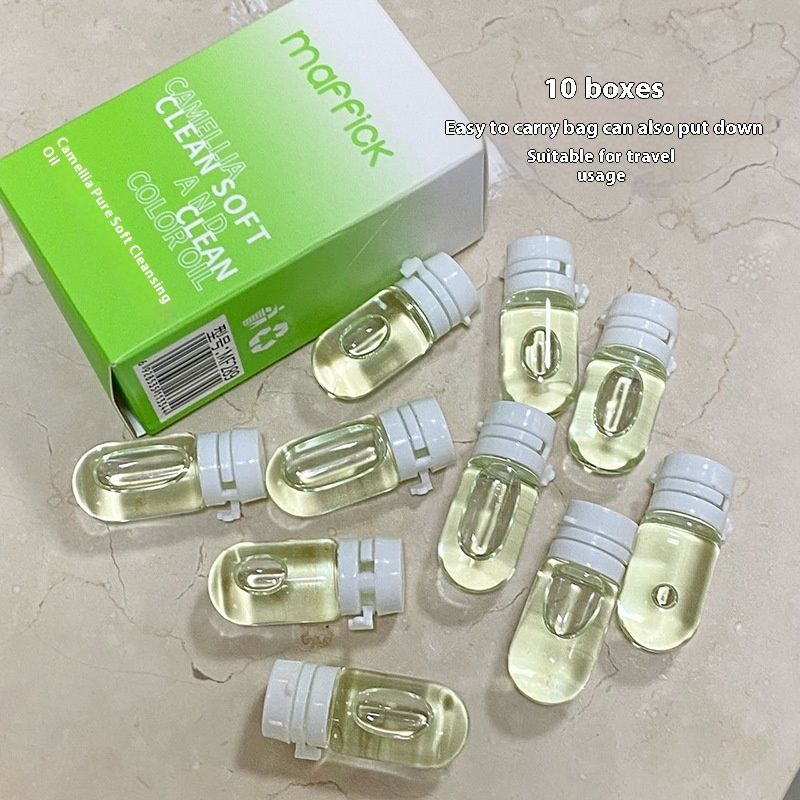 Maffick Camellia Ulei în pungi și cutie Hrănitoare pentru piele delicată Curățare în profunzime Apa de demachiere cu efecte multiple_voghion.com