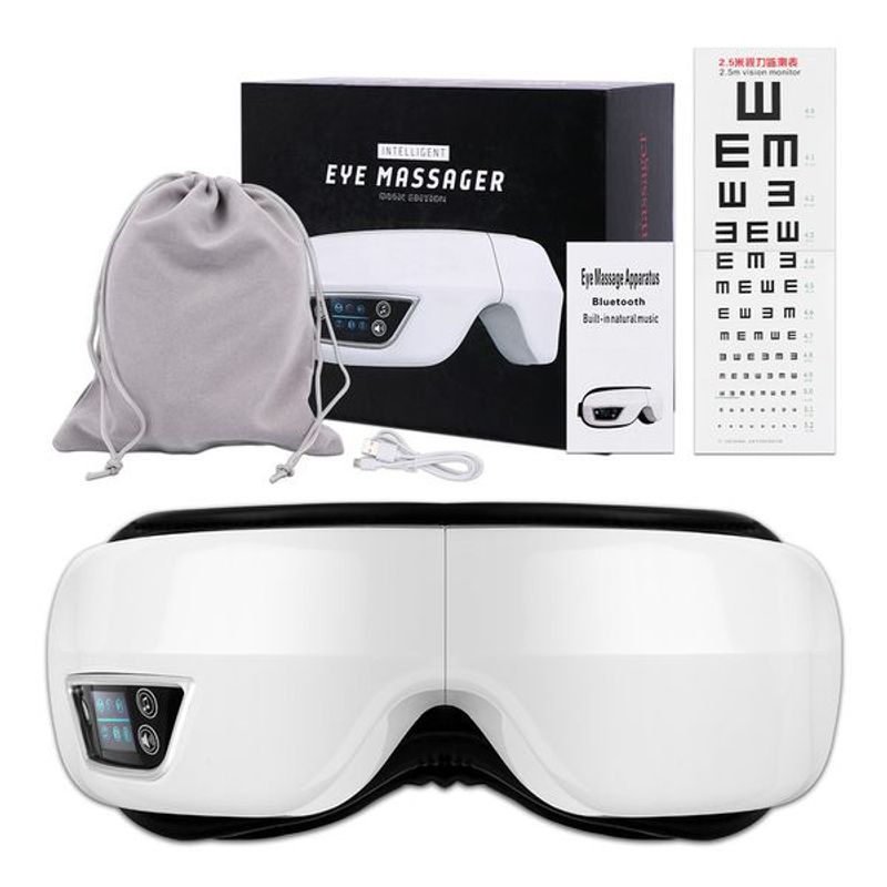 Øyemassasjeapparat Øyemassasjeapparat 6D Smart Airbag Vibrasjon Øyepleieinstrument Komprimer Bluetooth Øyemassasje Briller Tretthet_voghion.com