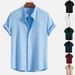 Clothing 2024 Summer New Short Sleeve Solid Color Men's Shirt Top_voghion.com