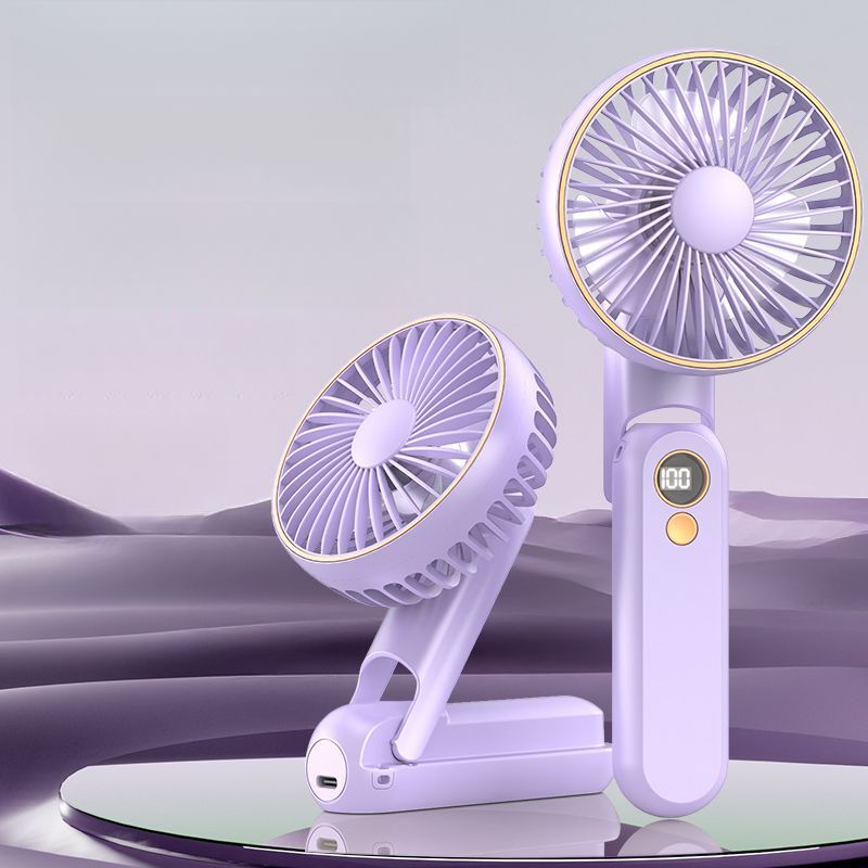 Handheld Large Capacity Portable Student Classroom Dormitory Office Foldable Neck Hanging USB Rechargeable Small Fan_voghion.com