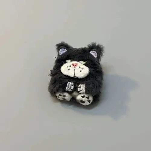 Plush Cute Gray Cat Suitable For 4th Earphone Niche Personality A Pple 2/3rd Generation Protective Case_voghion.com