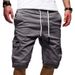2022 Sommer Europäische Größe Herren Casual Arbeitsshorts Mit Großer Tasche Spleißen Und Verschluss Geteilte Hose Für Männer_voghion.com