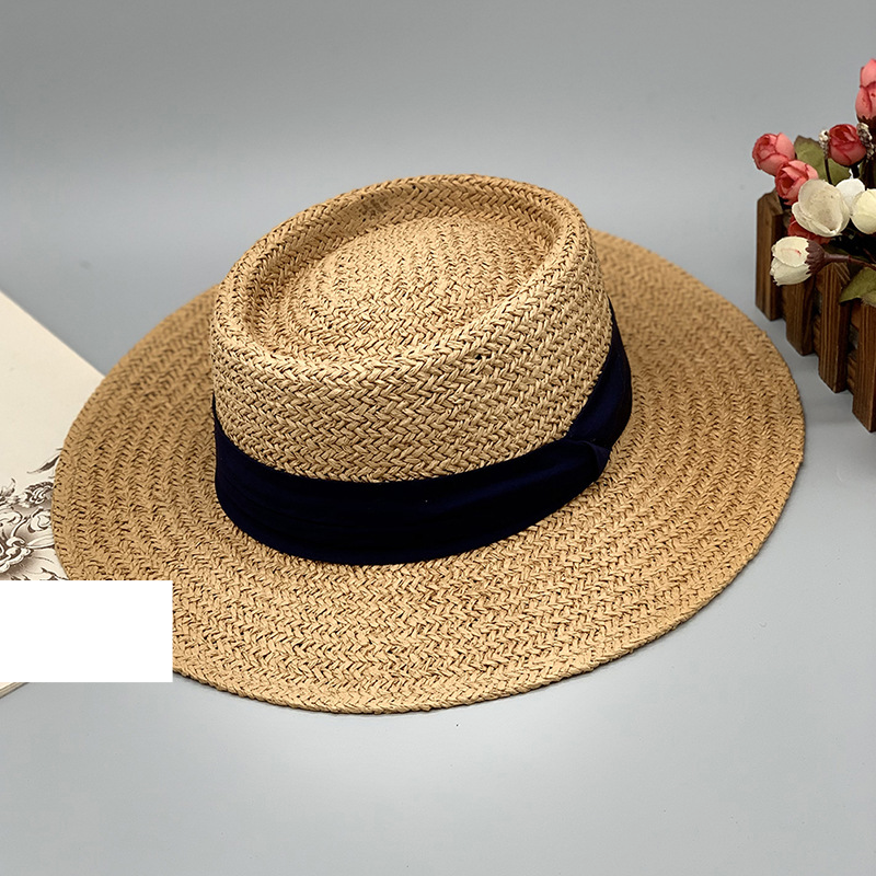Summer and autumn beach beach hat women's sunblock hat holiday shade all take net red straw hat flat hat_voghion.com