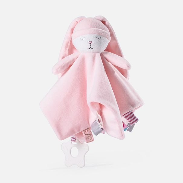Stuffed Plush Animals Doll Soft Life Pink Rabbit Comfort Towel Baby Baby Sleeping Comfort Doll 0 1 Years Old Hand Puppet Sleep Toy_voghion.com