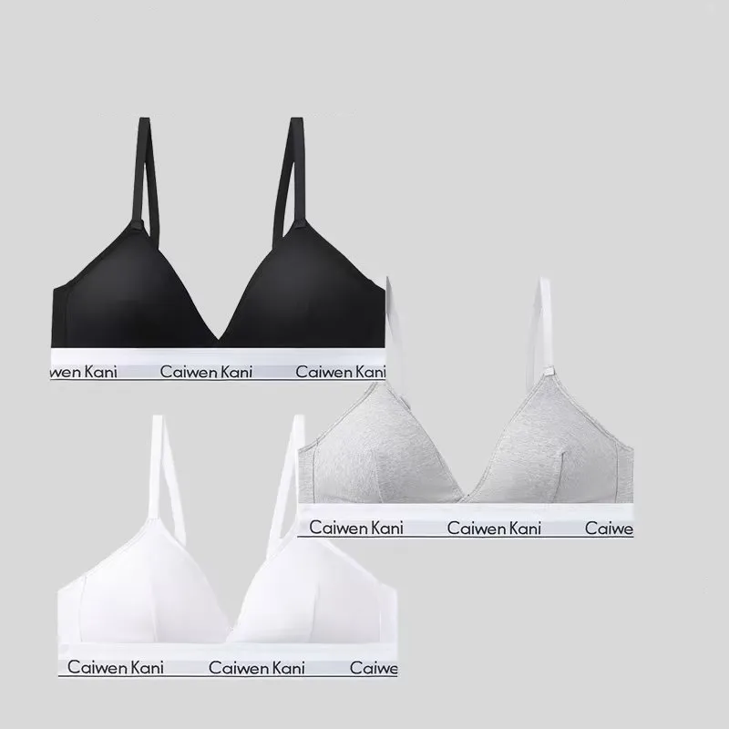 Japanese Women's Bra Set Gathered Without Steel Ring Pure Cotton Girls Sexy Briefs_voghion.com