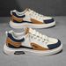 Men's Casual Low-Top Sneakers With Color Blocking Design - Breathable & Lightweight Slip-On Shoes For Daily Wear & Outdoor Activities_voghion.com