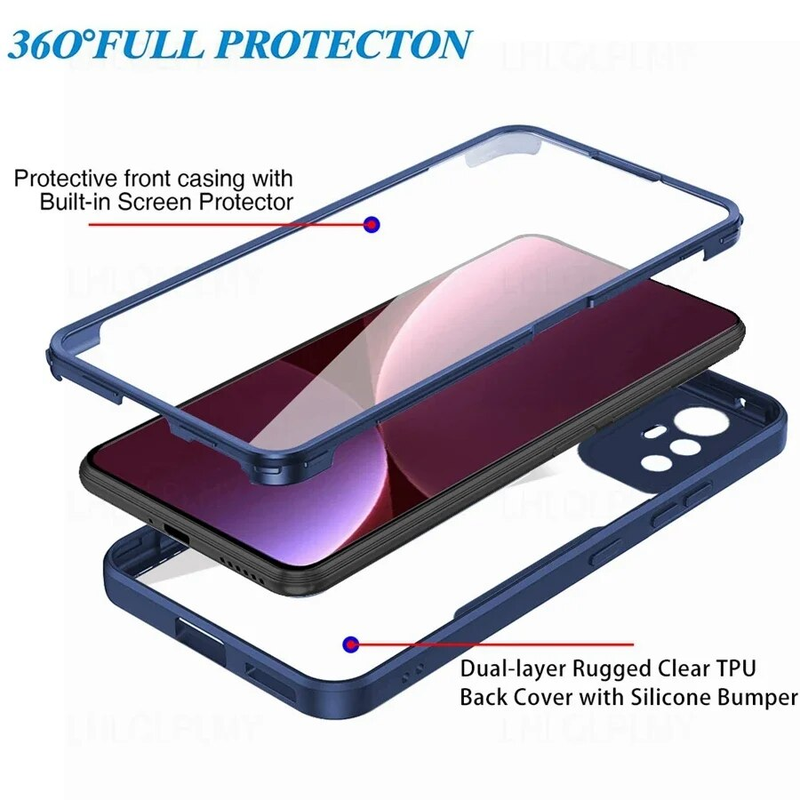 360 Full Silicone Case For Redmi Note 13 11 10 S 9 13C 12C 12 XiaoMi 13T 12T 14 Mi Poco X5 F5 X3 Pro F3 Cover_voghion.com