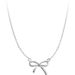 Mini Pendant Necklace With Bowknot Girls, Fresh And Cute, Pure Silver, Gift For Women_voghion.com