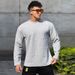 Long Sleeve Men's Fitness Sports Trend Casual Crewneck Hoodie Breathable Quick Dry Loose All Matching Base Shirt_voghion.com