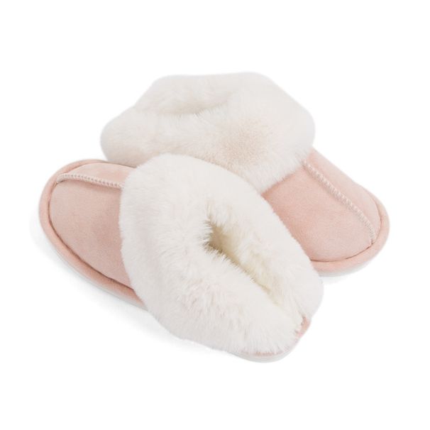 Baumwolle Herbst Winter Memory Foam Wildleder Fleece Warme Hausschuhe für den Innenbereich für Männer und Frauen_voghion.com
