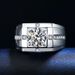 Klassischer Carbon High Simulation Herren Diamant Moissanite Plattiert Edler Ehering_voghion.com