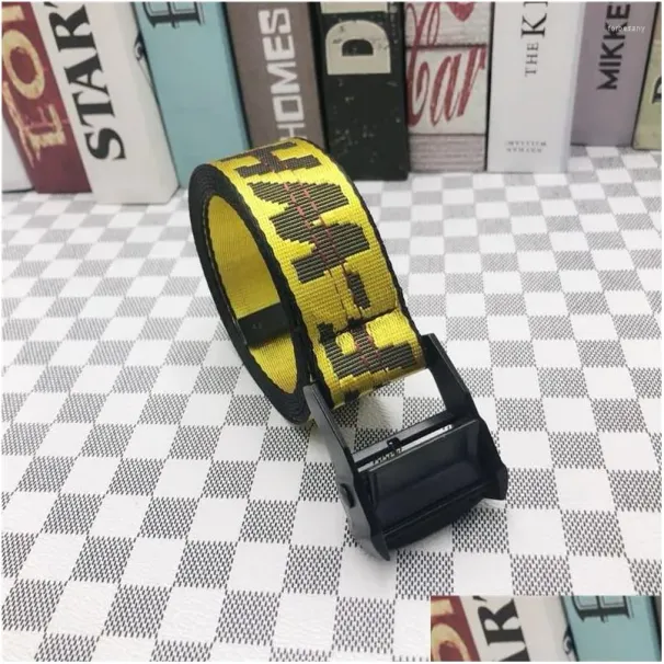 Cintos Moda Masculino Feminino Lona Letras Juventude Estudantes Rua Hip-hop Tendência Alongado Casal Modelos Presente Drop_voghion.com