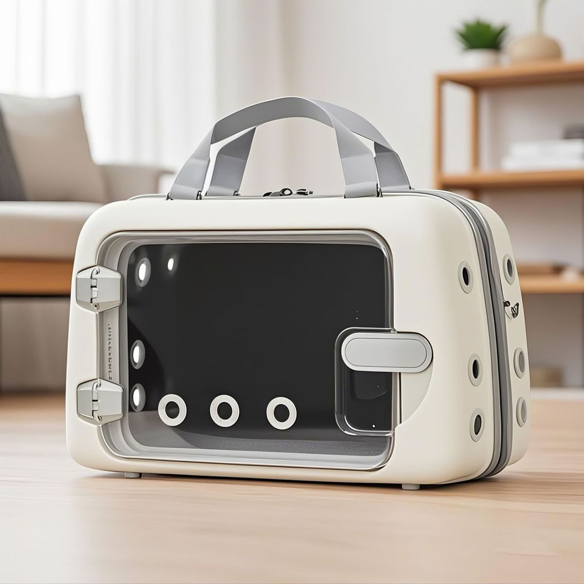 Sac à main portable d'extérieur grande capacité pour chien et chat, style capsule spatiale, à bandoulière unique._voghion.com