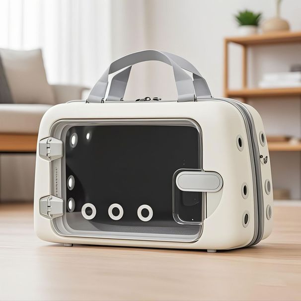 Sac à main portable d'extérieur grande capacité pour chien et chat, style capsule spatiale, à bandoulière unique._voghion.com