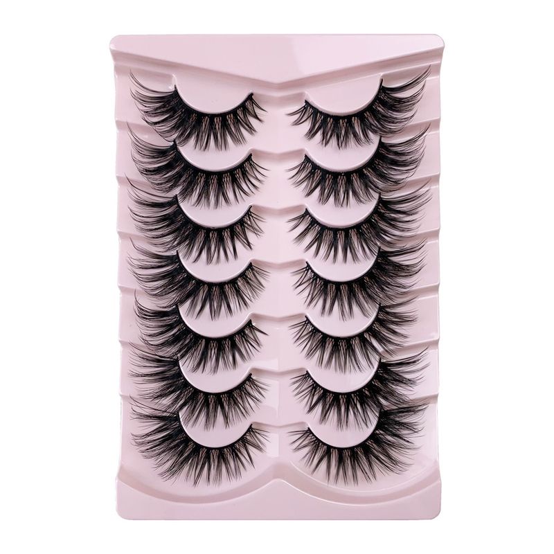 False eyelashes 14 pairs of natural simulation thick curling slim mixed eyelashes_voghion.com
