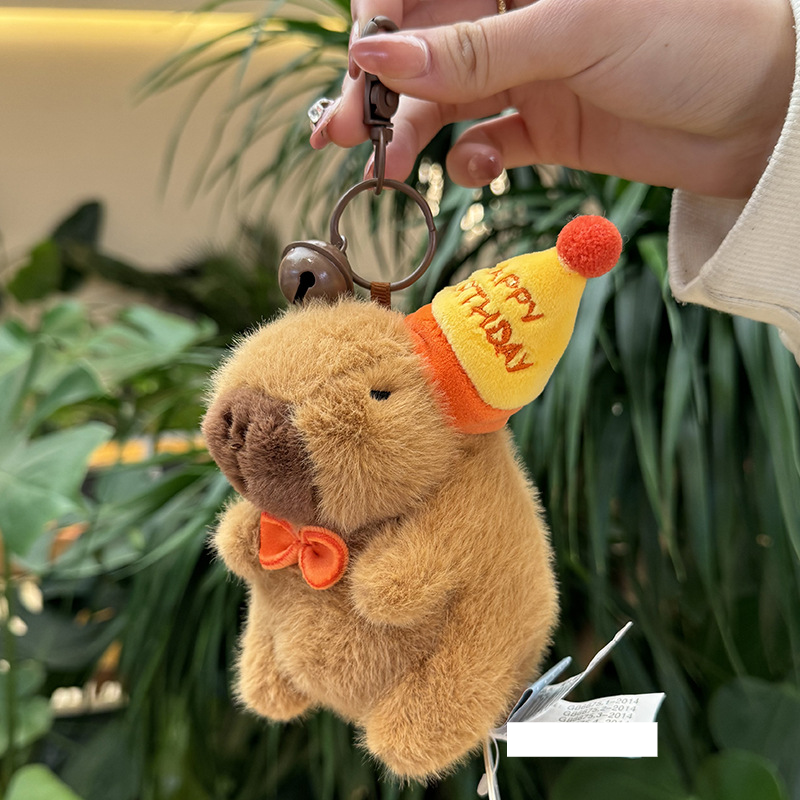 Capibara ugly pendant plush doll throw pillow portable cute little pendant_voghion.com