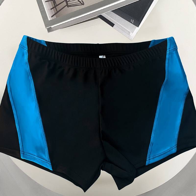 Men's Color Block Swim Trunks - Quick-Dry Board Shorts For Hot Springs & Beach Vacation 4-Inch Inseam With Comfortable Elastic Waistband​_voghion.com