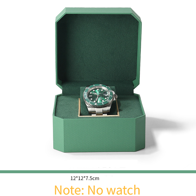 Octagonal Flip Cover Imitation Leather Paper Watch Box Watch Box Storage Box Men's Business Watch Box Gift Packaging Box_voghion.com