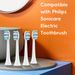 12 Pcs Compatible With Philips Sonicare Electric Toothbrush Replacement Brush Heads, Professional Toothbrushes Head Refills For 1100 2100 4300 4100_voghion.com