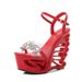 Women's Strappy High Heel Sandals - Rhinestone Decor & Comfortable Platform For Parties_voghion.com
