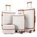 4-teiliges Set aus leichtem, strapazierfähigem PP-Koffer mit Spinner-Rädern, bruchsicherem Reißverschluss und stilvollem Streifendesign für unterwegs_voghion.com