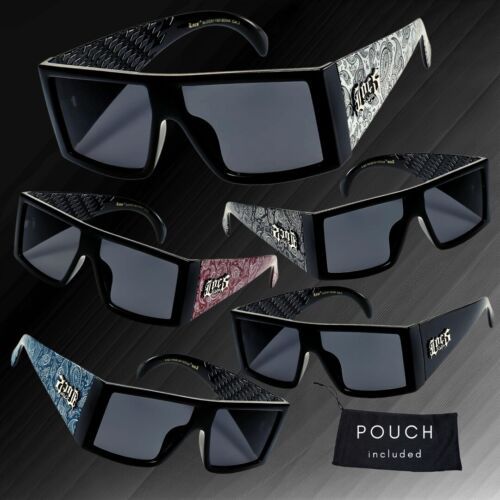 Men's Locs Rectangle Lowrider Rider Flat Top Large Frame Headband Sunglasses_voghion.com