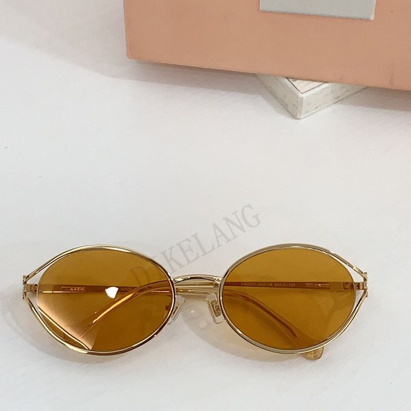 Fashion 52YS Oval Sunglasses for Women Metal Small Frame Vintage Top Quality Brand Designer Glasses Party Fashion Original Box_voghion.com