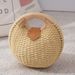 Women's Bags Internet Celebrity Same Style Fashion Leisure Pastoral Rattan Straw Women's Small Round Handbag Seaside Holiday Beach Bag Shell Bag_voghion.com