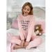 Flannel Women's Pajama Set Thickened Warm Casual Wear Cute Loungewear_voghion.com