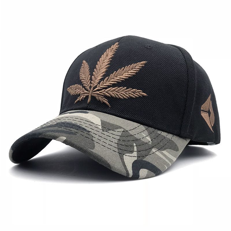 byta ny kamouflage toppad hatt lönnlöv weed broderi matchande par går ut hiphop baseballkeps_voghion.com