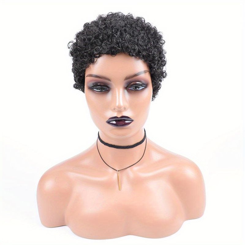 150 % densitet 6 tum svart kort afro Jerry lockigt hår peruker hel spets människohår peruker för kvinnor_voghion.com