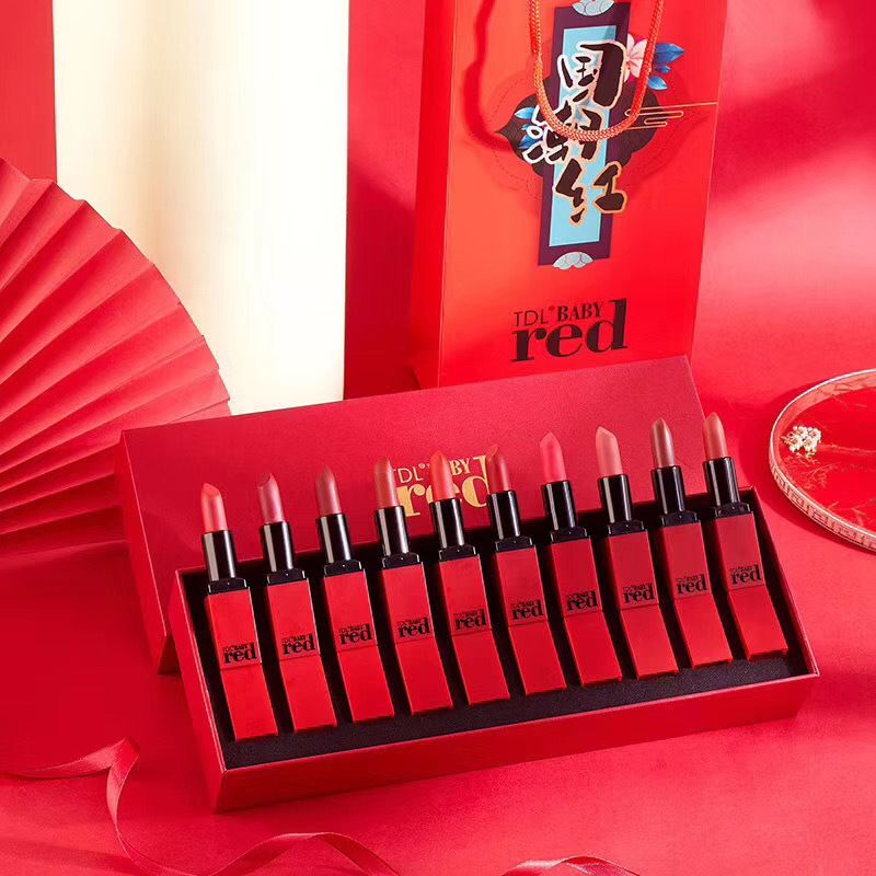 Rossetto in velluto di moda di lusso da 10 pezzi Rossetto di alta qualità a lunga durata per cosmetici per il trucco delle donne_voghion.com