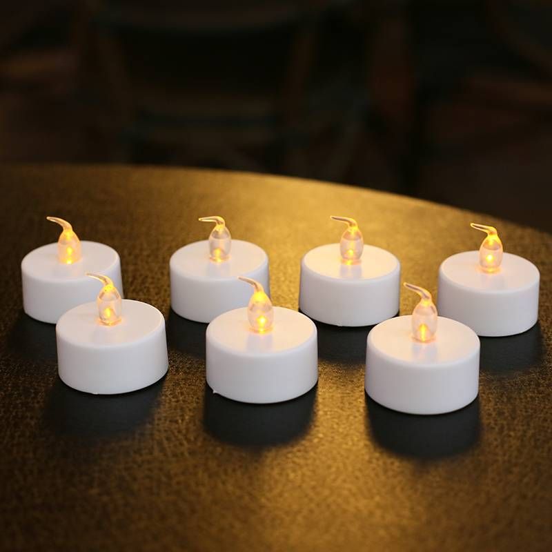 LED-Teelichter, realistisches und helles, flackerndes, flammenloses LED-Teelicht als Weihnachtsgeschenk für saisonale und festliche Feiern_voghion.com