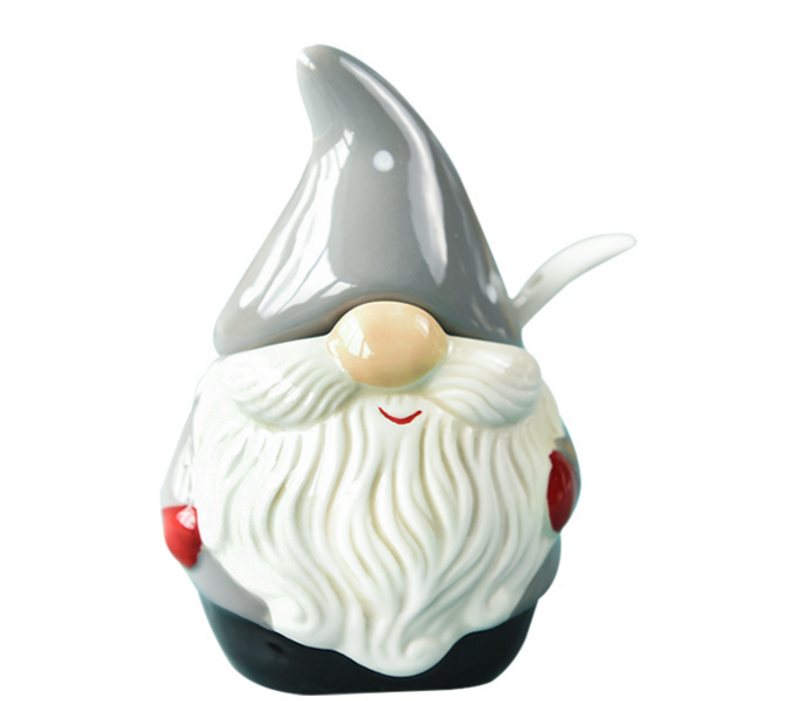 Home & Garden Santa Claus spice jar creative ceramic seasoning storage Nordic seasoning bottle jar combination set with lid_voghion.com