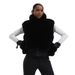 001 New Winter Wom, Foreign Trade European And American Style, Furry Vest, Short Thicked Warm Windproof Ski Suit For_voghion.com