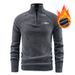 Autunm Winter Polar Fleece Sweatshirt For Men Thick Warm Stand Up Collar Half Zip Casual Base Layer Man Long Sleeve Fleece Top_voghion.com